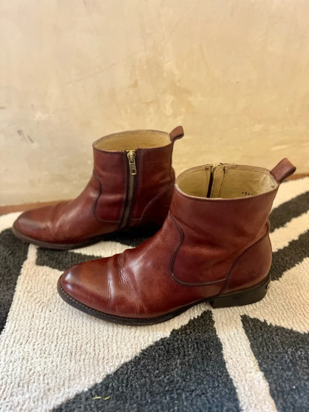 Frye Inside Zip Ankle Boots - Picture 3 of 5